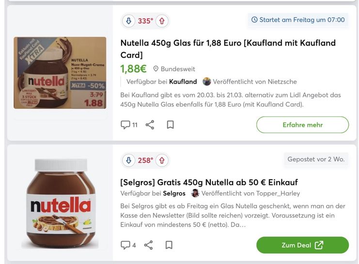 Erstaunlich Nutella Angebot Netto Ebenbild