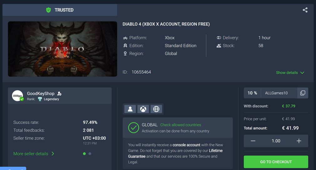 Diablo IV Xbox One / Xbox Series S-X Código 25 Dígitos - Gameforfun