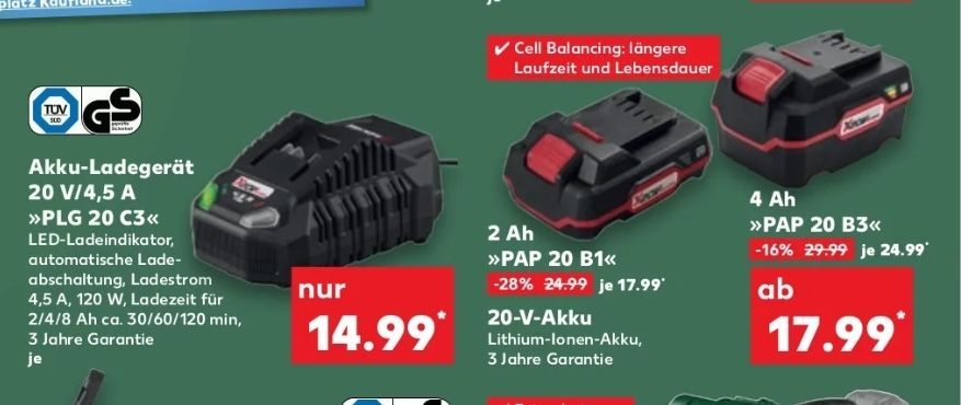 Ladegerät Akku, PABS G8 mydealz Lidl Koffer PARKSIDE und inkl. 20-Li | Plus] 20V Akkuschrauber