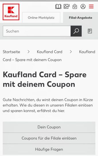 5 App-Coupon bei 50 Einkauf bei Kaufland bis 29.01.25 | Aktiviere via  Newsletter-Mail | mydealz
