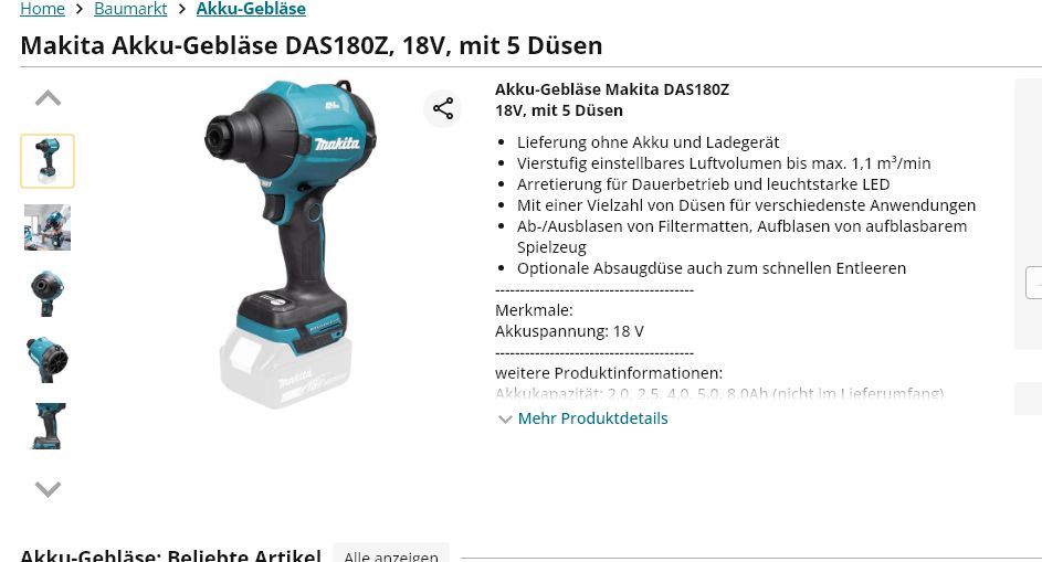 T150 Druckluftgebläse Air Duster 110000 U/min Star Produktbild-Vorschau 3