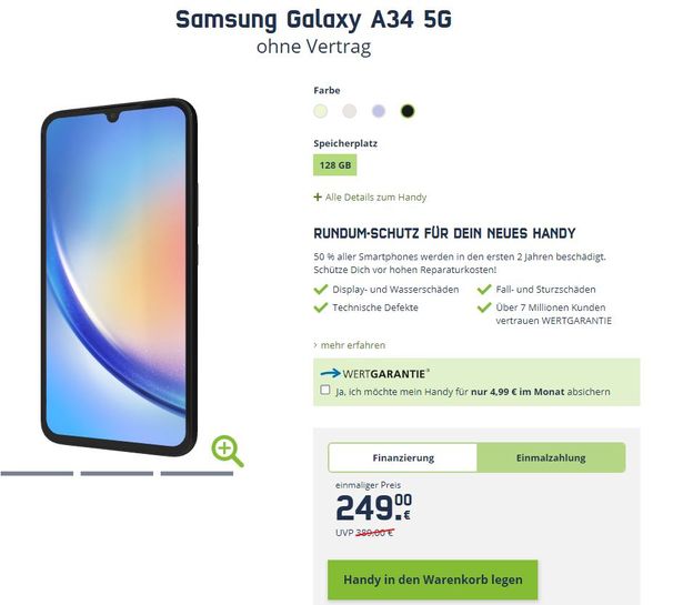 Klarmobil/Freenet - Samsung Galaxy A34 5G