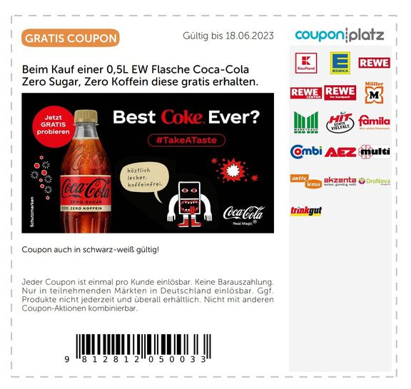 33% billiger Coca-Cola bei Edeka Nordbayern Sachen Thüringen - MyTopDeals
