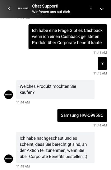 CB] soundbar Samsung HW-Q995GC mit Corporate benefits für 842 Euro | mydealz | Soundbars