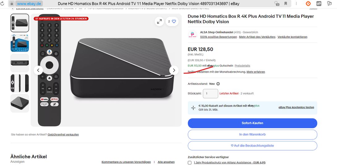 Ugoos AM6B+ Mediaplayer für nur 184.39€ bei uns! Top Dolby Vision