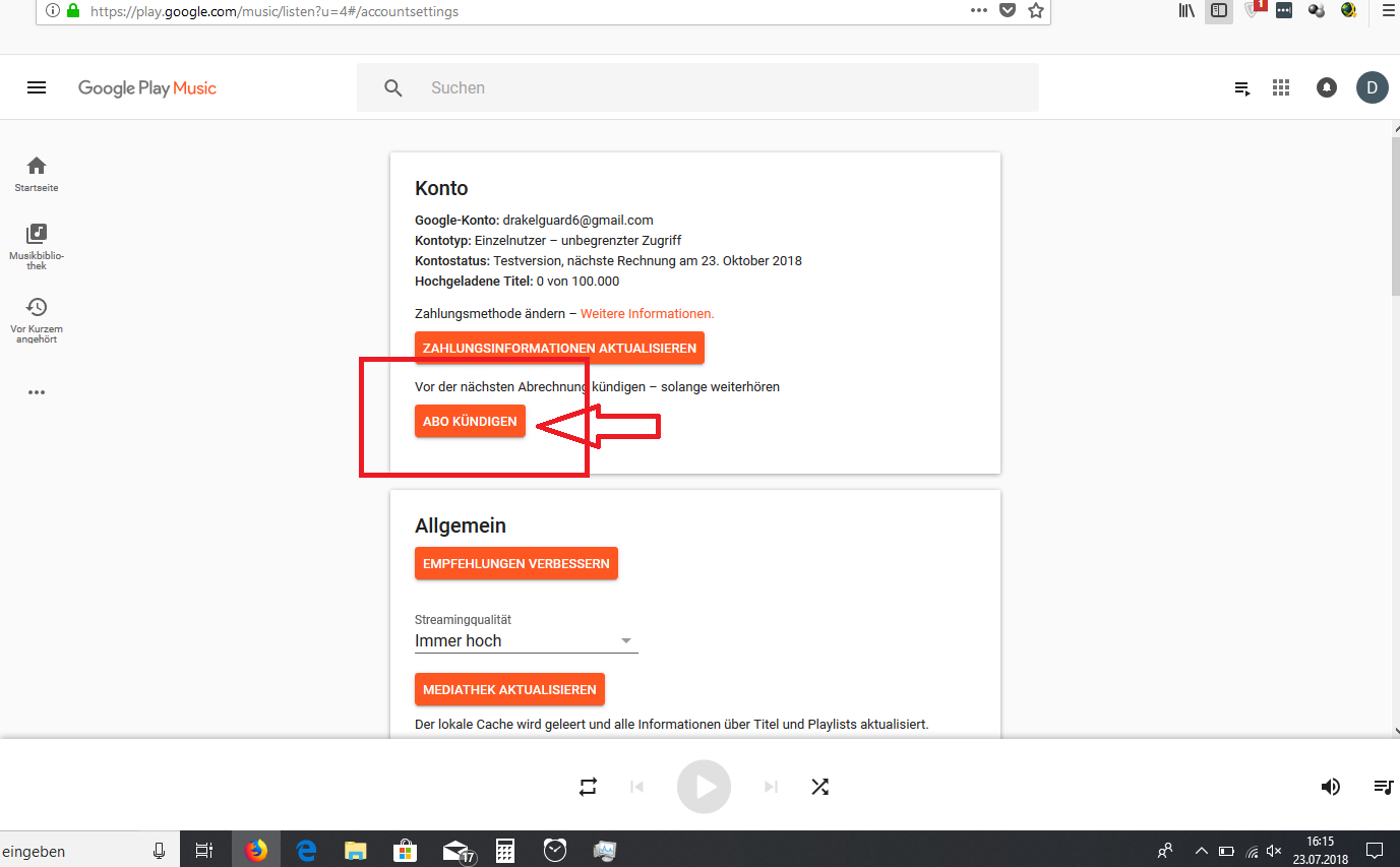 google play abo kündigen