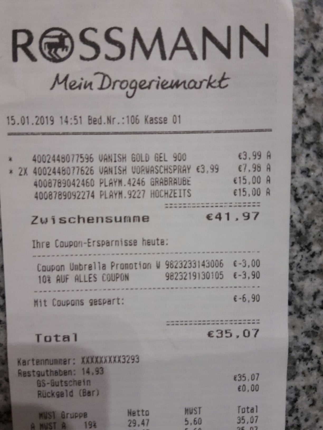 Rossmann 3x Vanish Oxi Action Fleckenentferner Teppichpflege