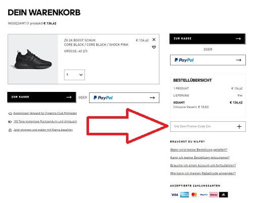 adidas online shop gutschein