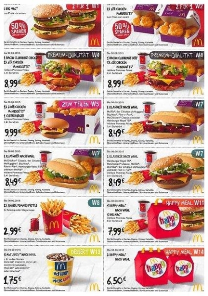 Online Gutscheine und Coupons von McDonald's