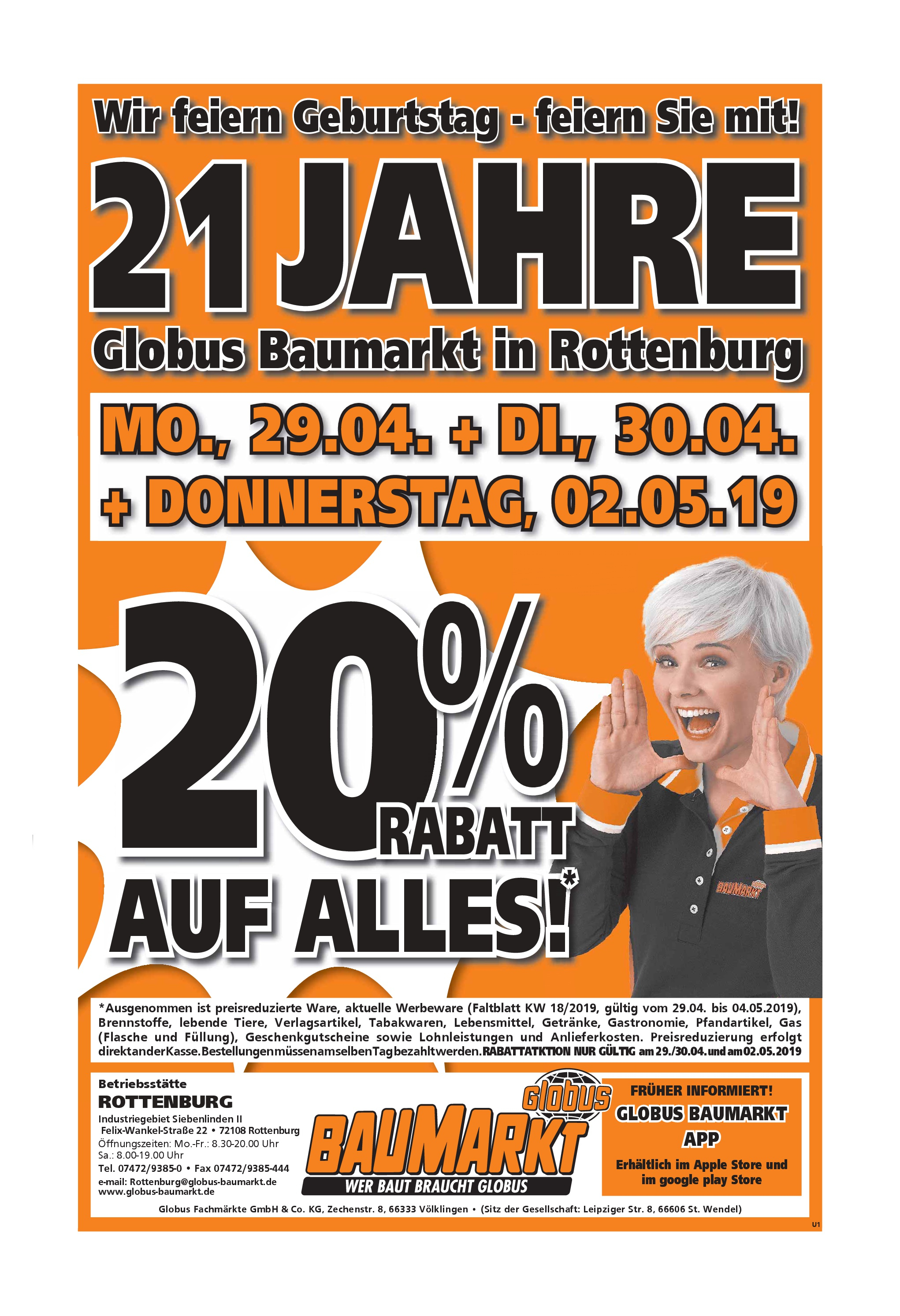 Lokal Rottenburg A N 20 Beim Globus Baumarkt Am 29 4 30 4