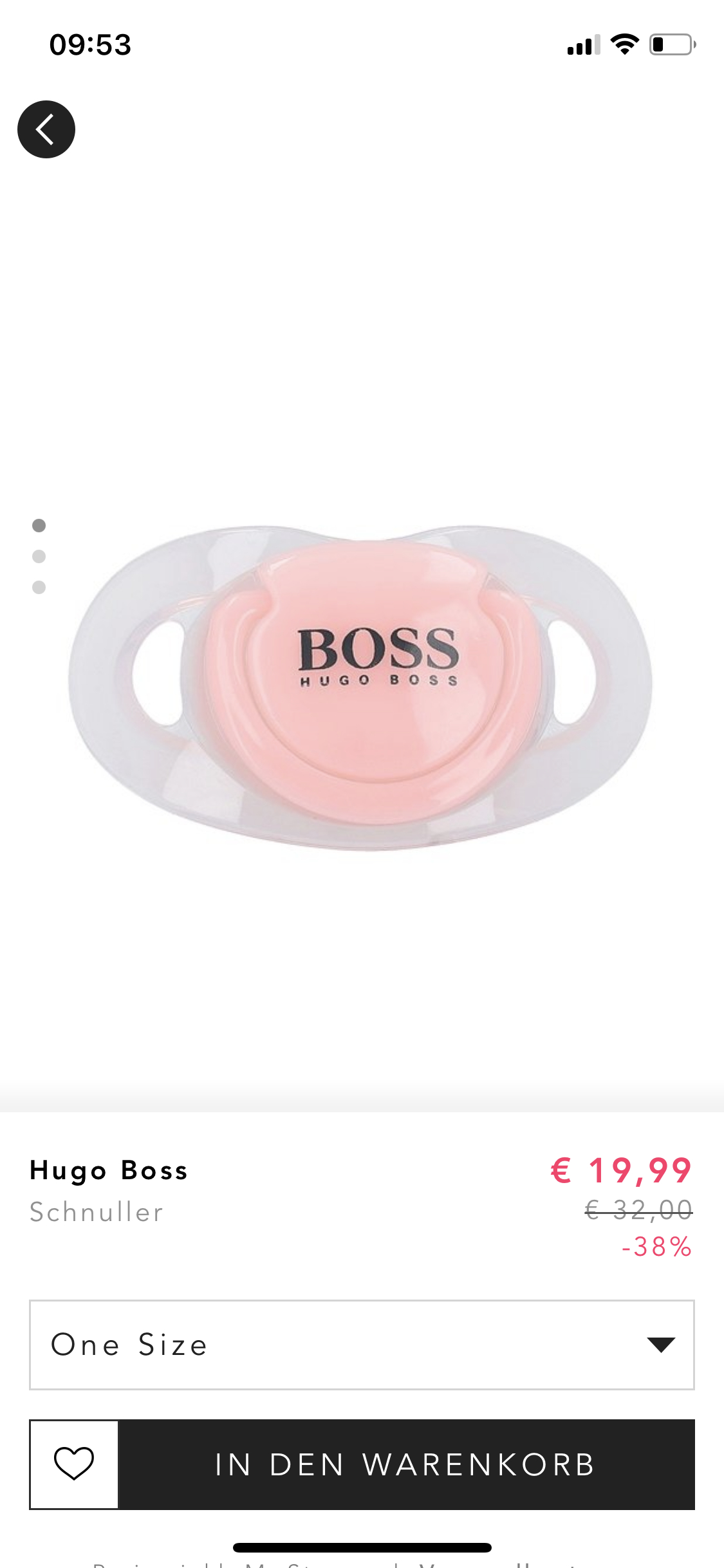 Hugo Boss Schnuller Ab 12 99 Und Babyflaschen Ab 22 99 Mydealz De