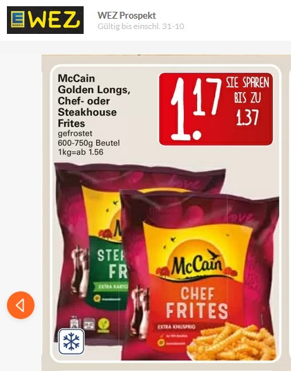 Mccain Edeka Sudwest Rhein Ruhr Marktkauf Ab 1 17 0 50 Cashback Mydealz De