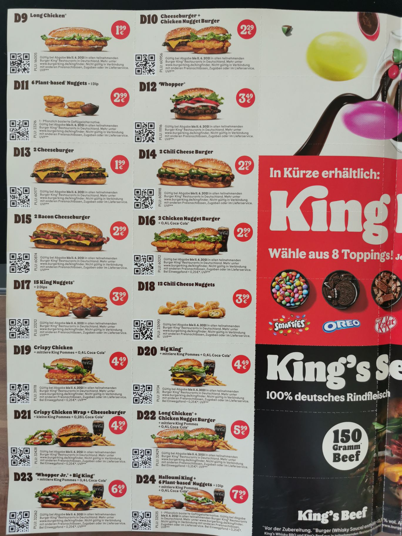 Burger King Papier Coupons Gultig Bis 11 06 2021 Mydealz De