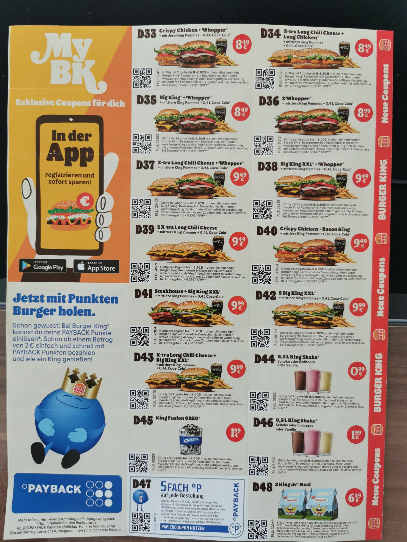 Burger King Papier Coupons Gultig Bis 11 06 2021 Mydealz De