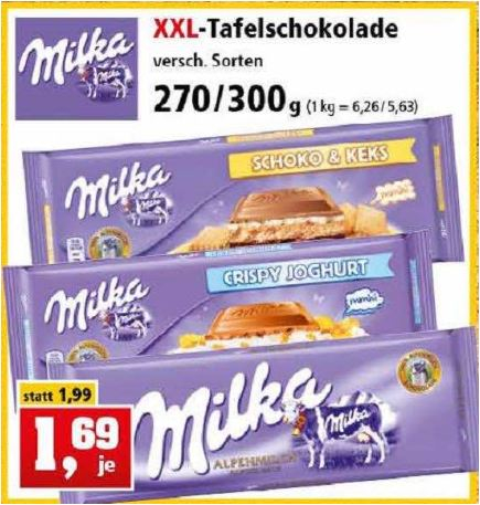 Milka Xxl Schokolade Verschiedene Sorten Die 270 300g Tafel Fur