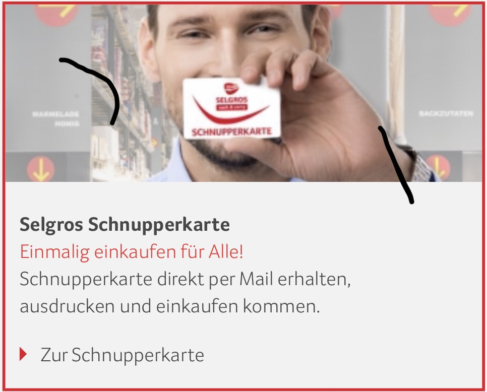 selgros karte Selgros Schnupperkarte ohne Gewerbe   mydealz.de