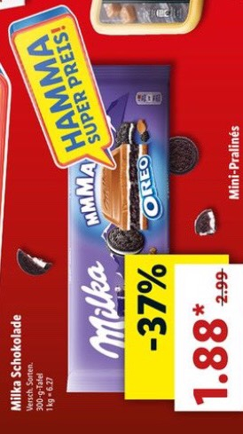Lidl Bundesweit Milka 300g Tafel Versch Sorten Fur 1 88