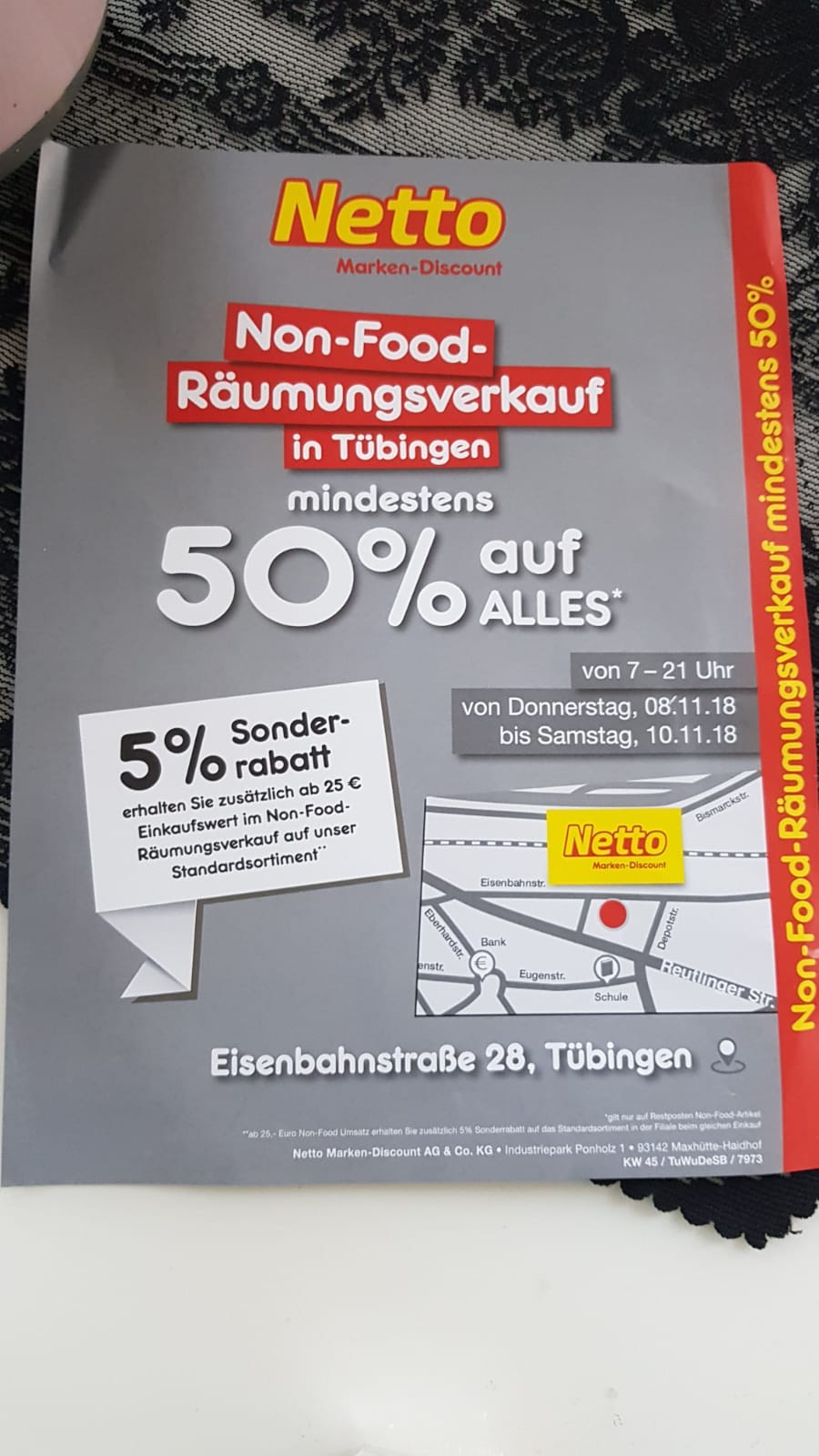 Lokal Tubingen Raumungsverkauf Netto 50 Auf Alle Non Food Produkte Mydealz De