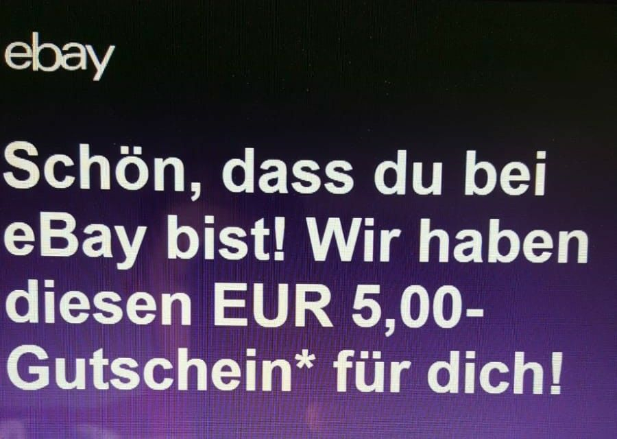 5€ Ebay Gutschein ohne Mbw auf alles - mydealz.de