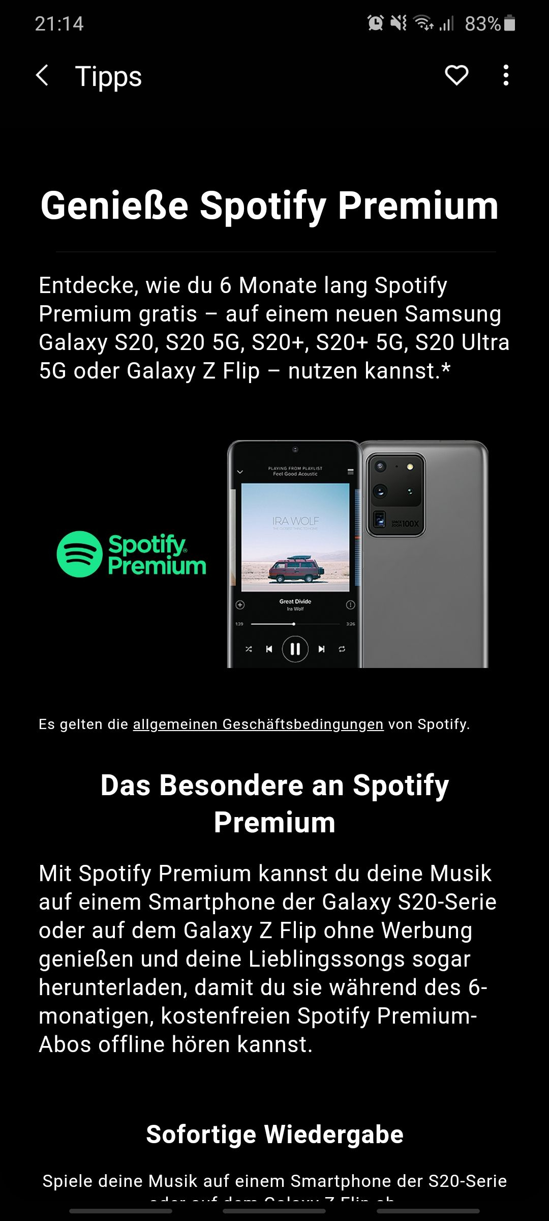 6 Monate Spotify Premium Nur Fur Die S Reihe Oder Z Flip Nutzer Mydealz De