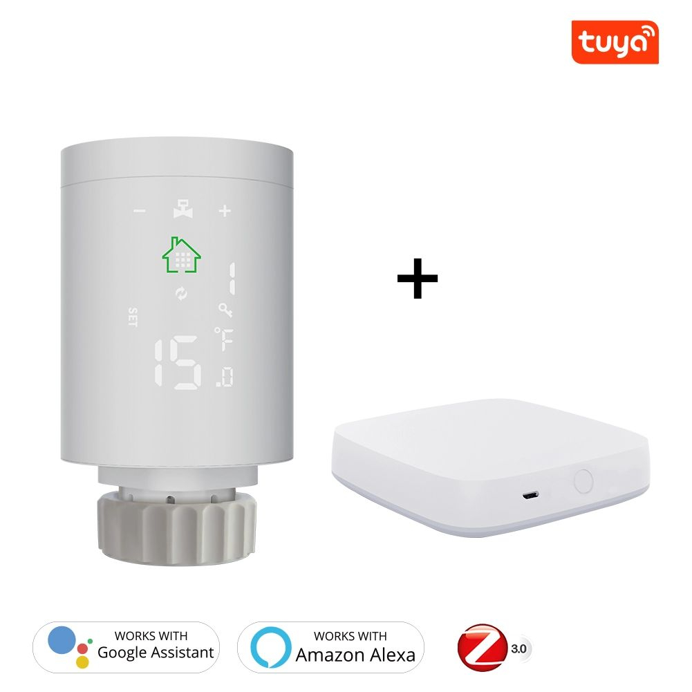 Programmierbar LED-Display Smarter Tuya Zigbee Heizkörperthermostat Smart Home