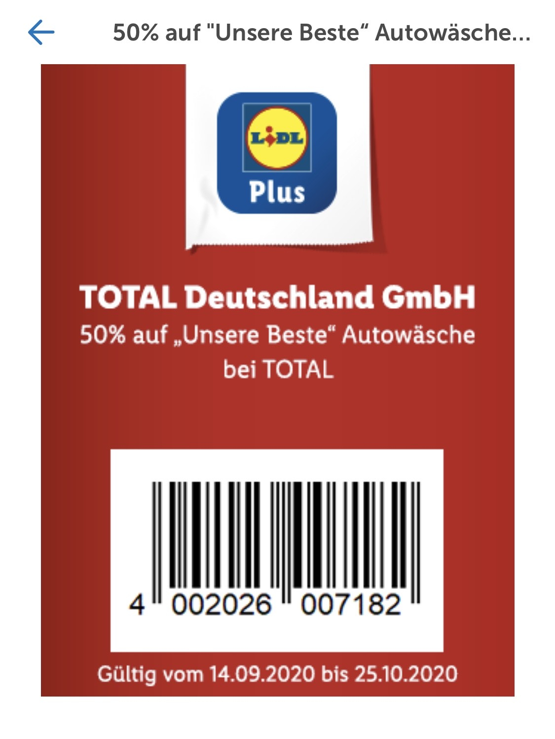 TOTAL Autowäsche „Unsere Beste" für 6,49€ über Gutschein ...