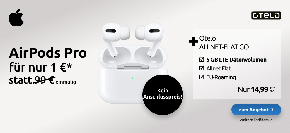Normalos: Apple Airpods Pro im Otelo Allnet-Flat Go 5GB ...