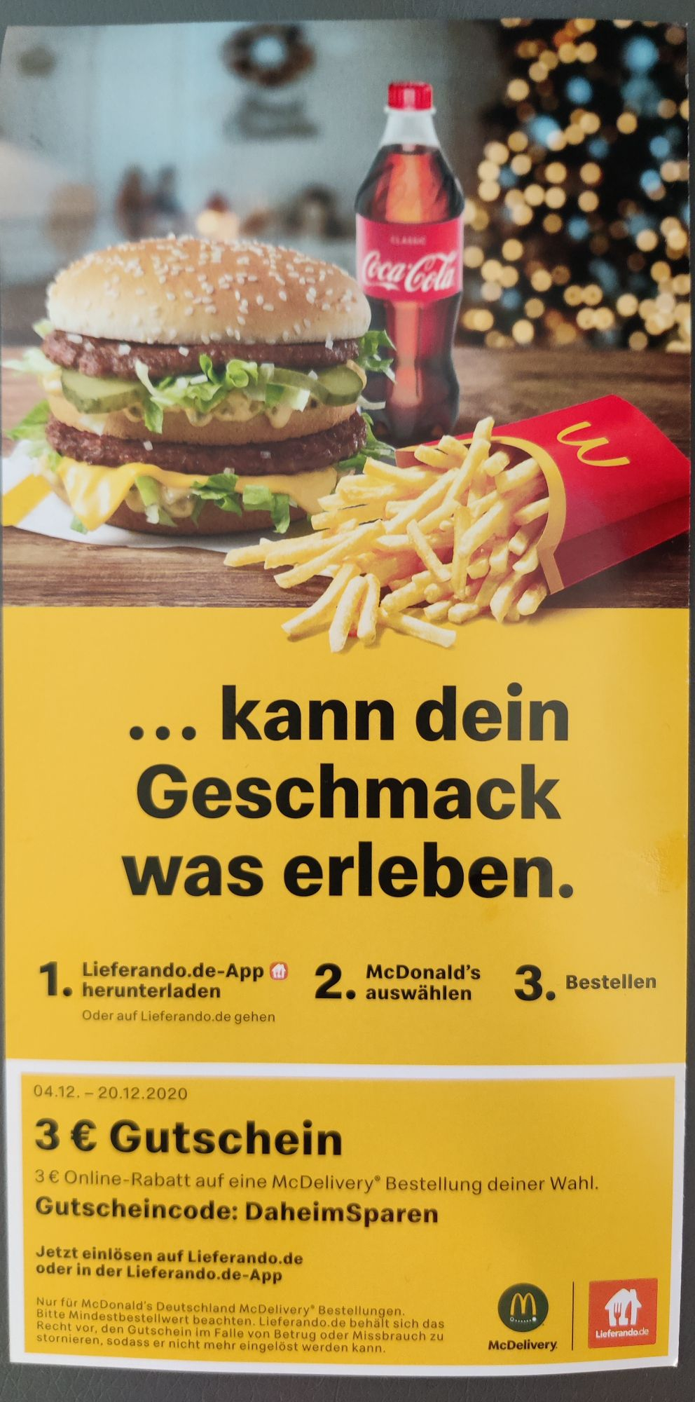 Mcdonald Gutschein Maerz 2021 Drucken : Bei nächstem einkauf können sie