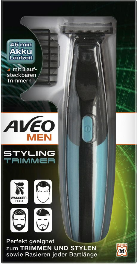 Muller Filiale Aveo Men Styling Trimmer 3 Aufsatze 45min Akkulaufzeit Wasserfest Mydealz De