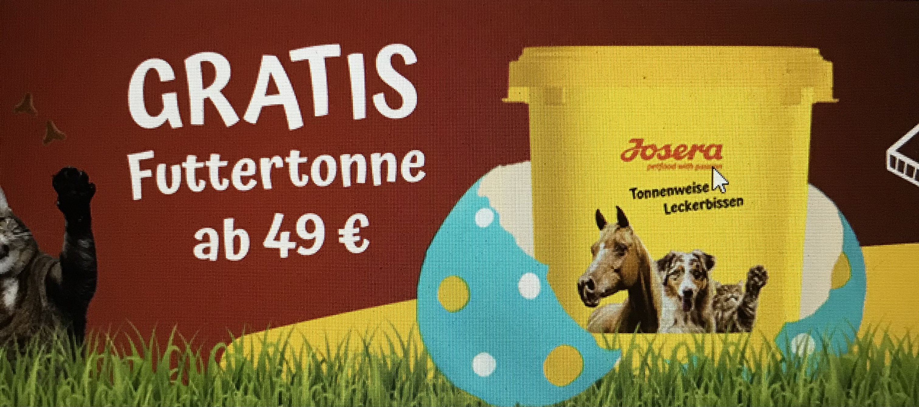 Josera 35L Futtertonne kostenlos ab 49€ MBW (für Hund, Katze &amp; Pferd