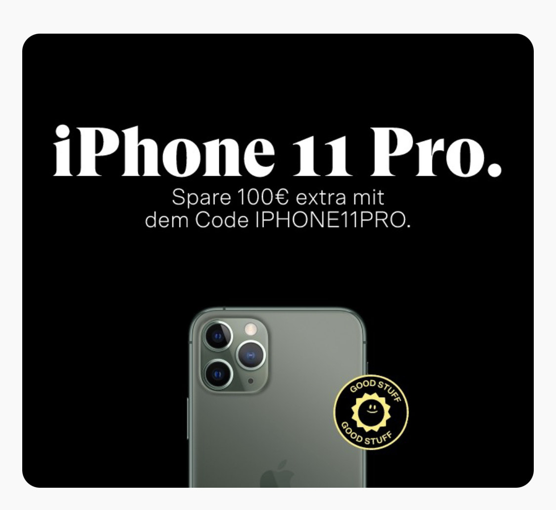 100 Auf Alle Iphone 11 Pro Refurbished Mydealz De