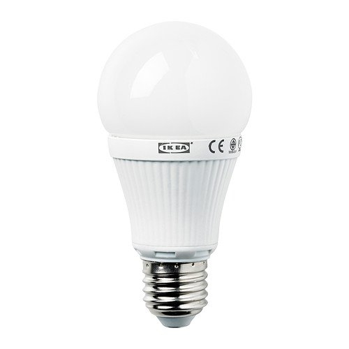 IKEA OFFLINE - LED-Lampe E27, DIMMBAR, rund opalweiß ...