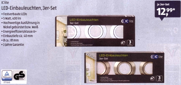 Led einbaustrahler aldi