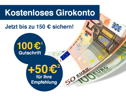 Kostenloses Girokonto + 150€ Gutschrift bei der 1822-Bank ...