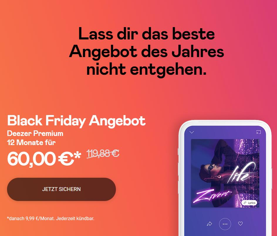 Black friday deezer family