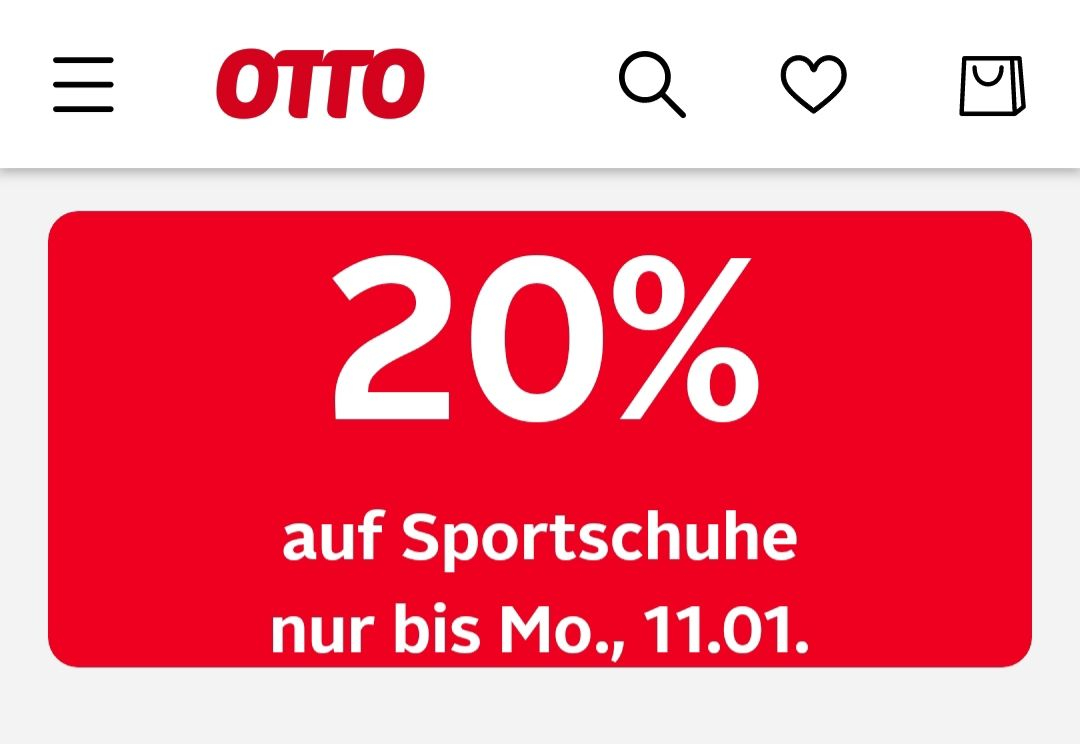 Otto 20 Prozent Auf Sportschuhe In Der App Mydealz De