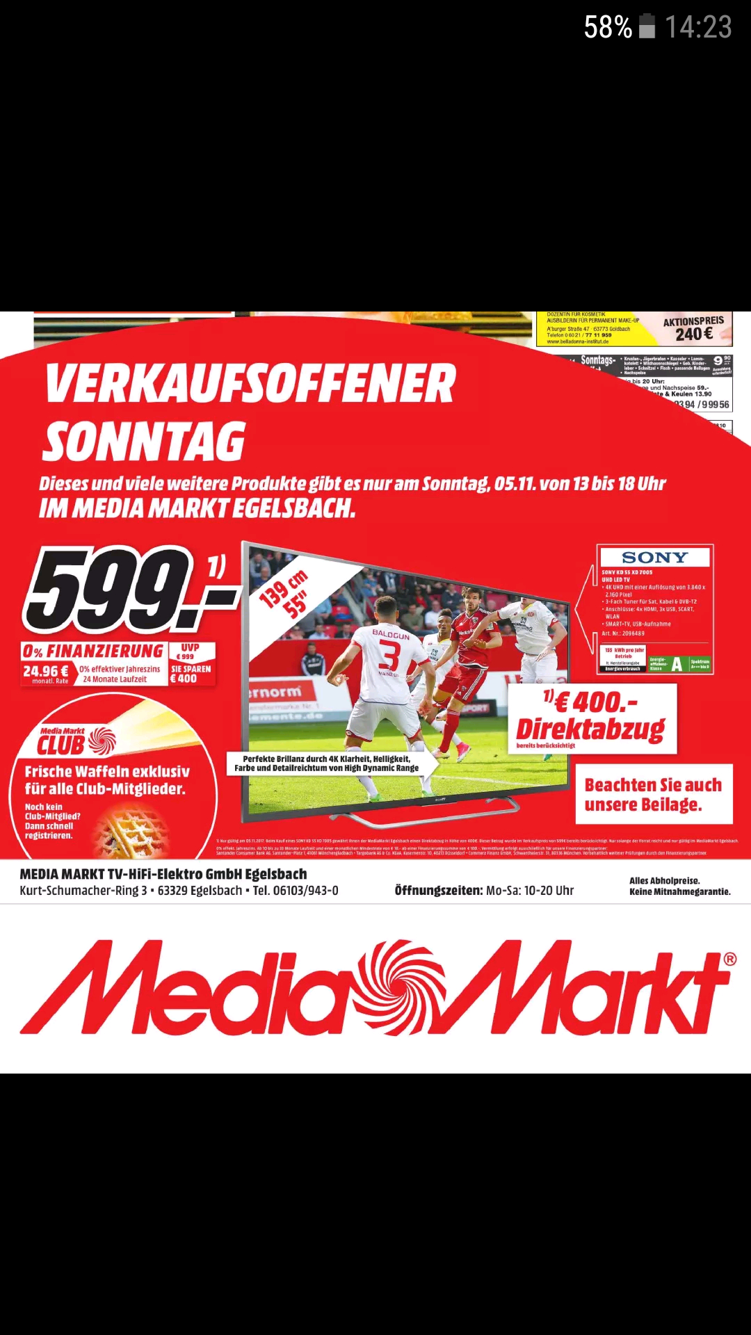Sony 43 zoll 4k media markt