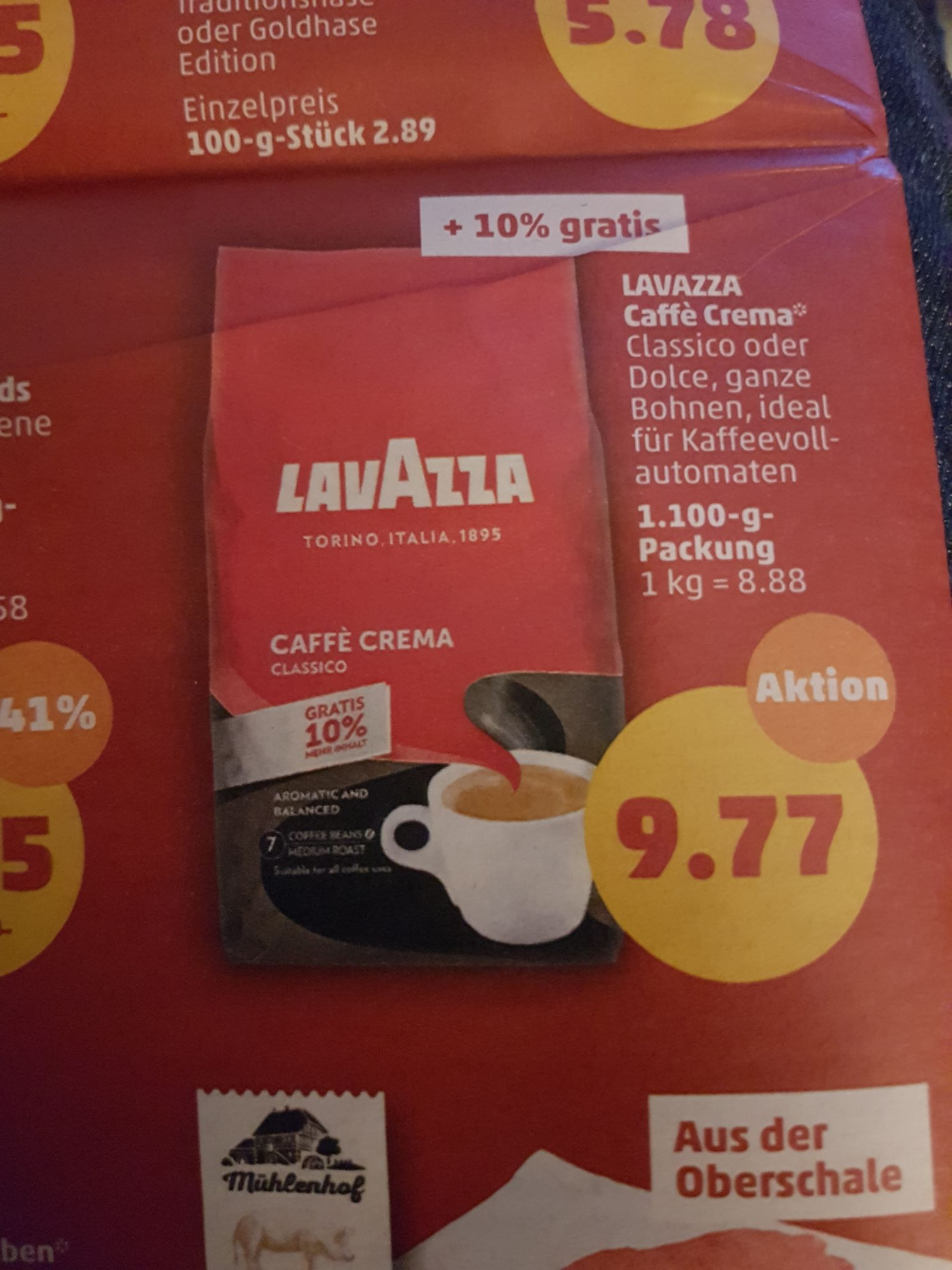 Lavazza Crema E Aroma Bohnen 6x1kg