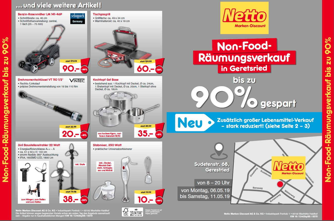 Netto Nonfood Räumungsverkauf