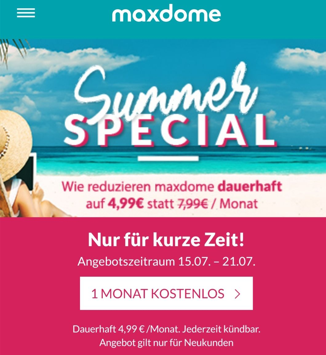 Maxdome Angebote Deals Januar 2021 Mydealz