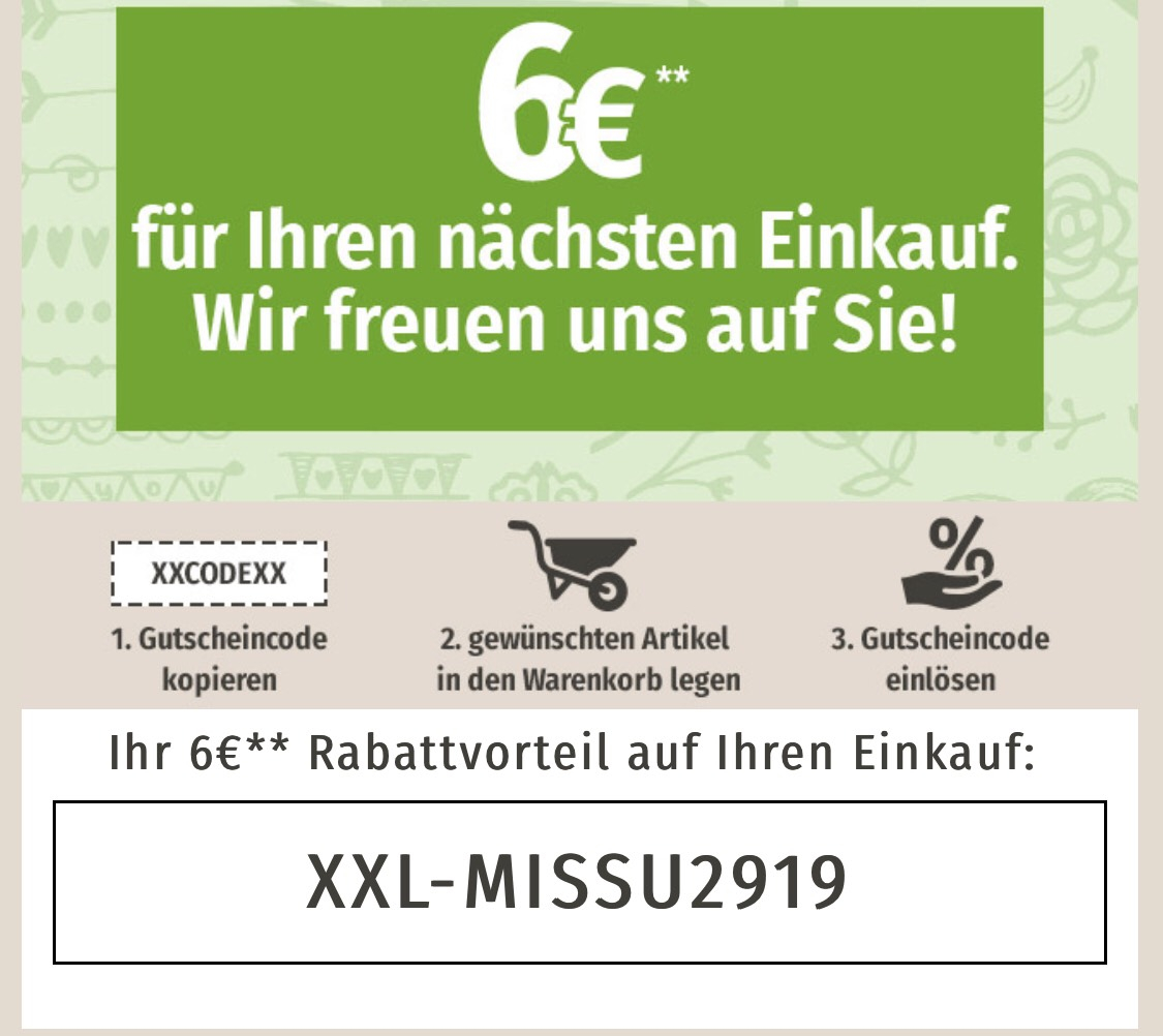 6 Gutschein Ab 60 Bei Gartenxxl De Mydealz De