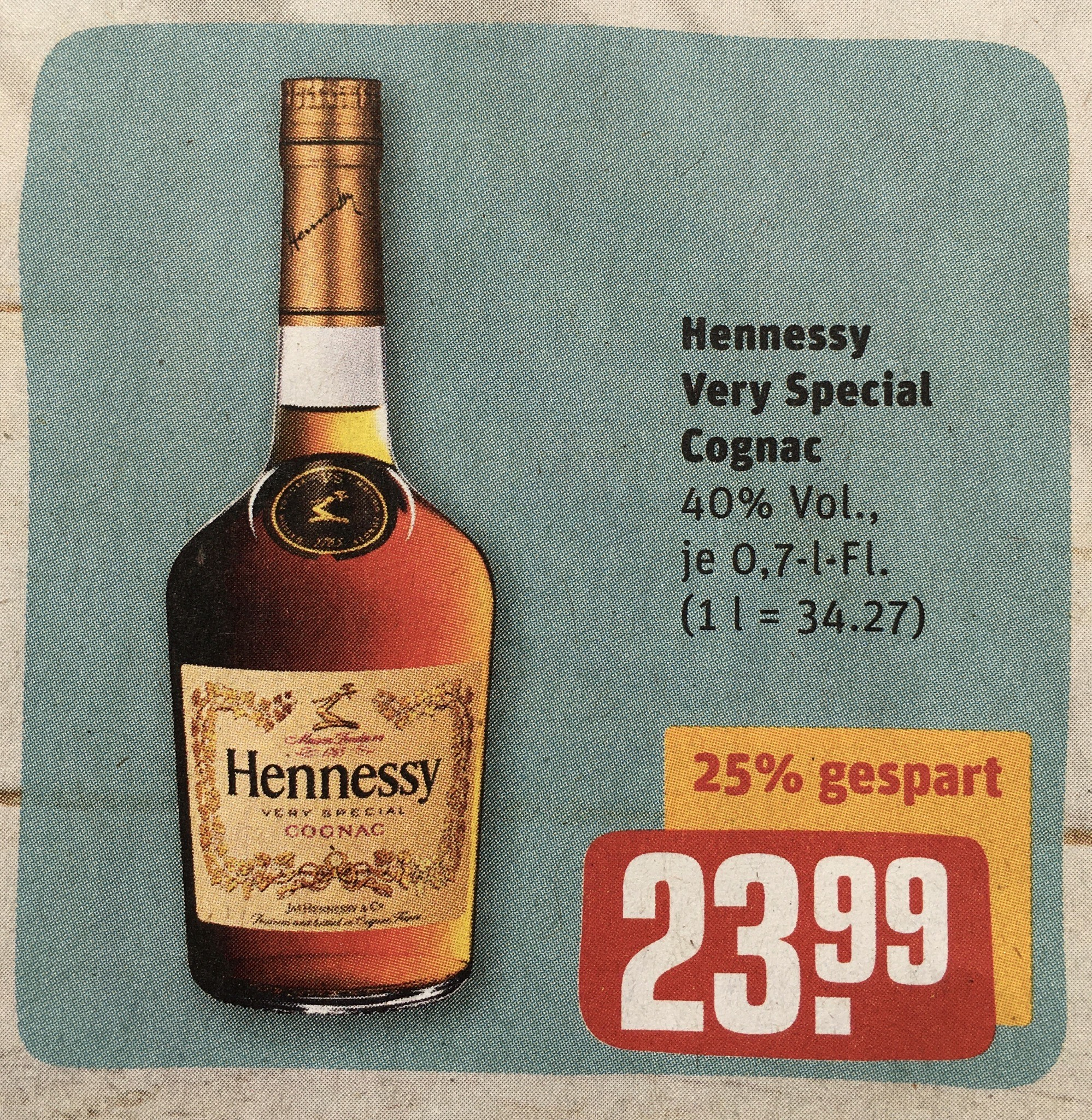 Hennessy Very Special Cognac 0 7l 40 Ab 15 06 Rewe Mydealz De