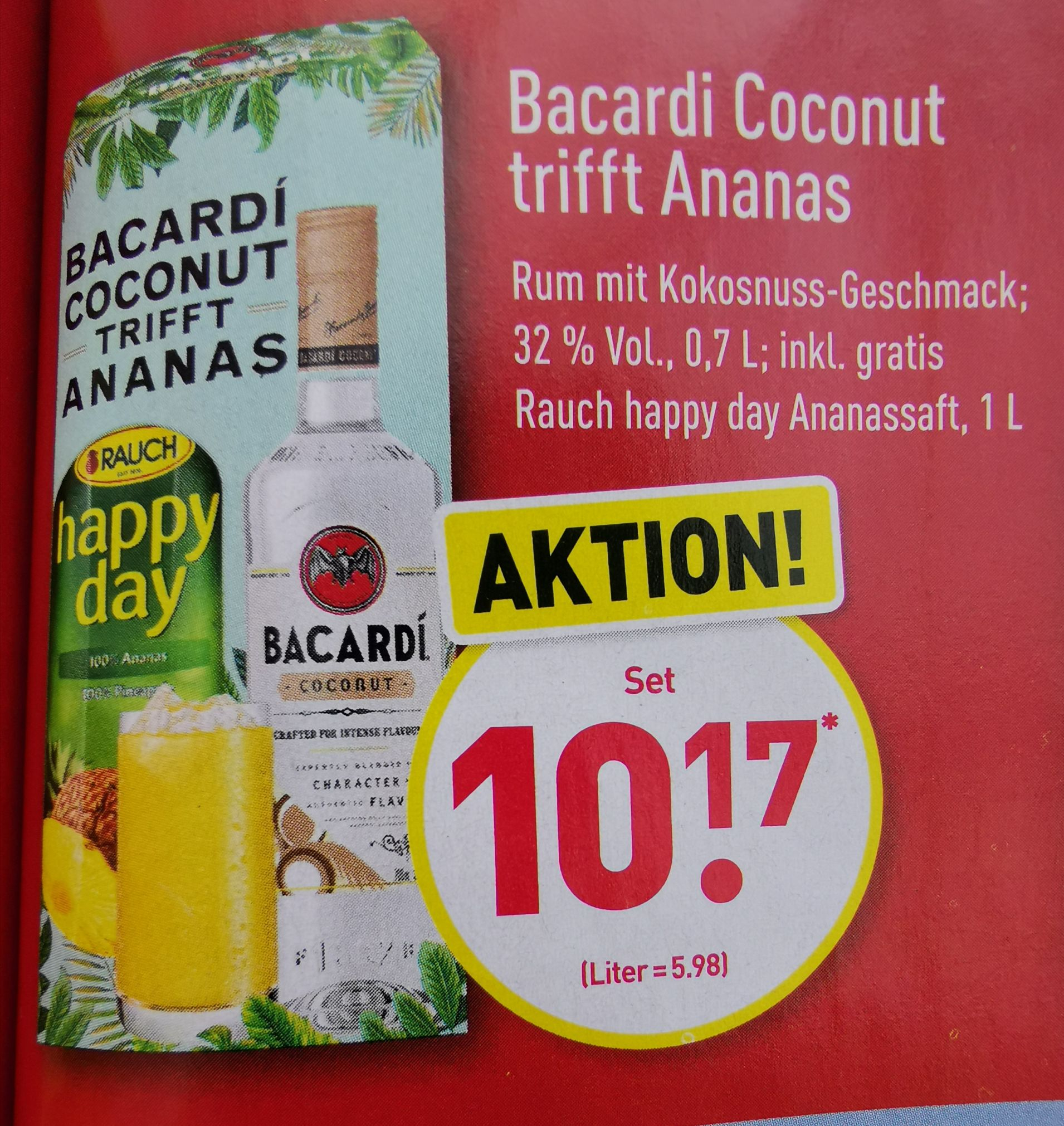 Bacardi Coconut Rum 1l Ananassaft Aldi Nord Mydealz De