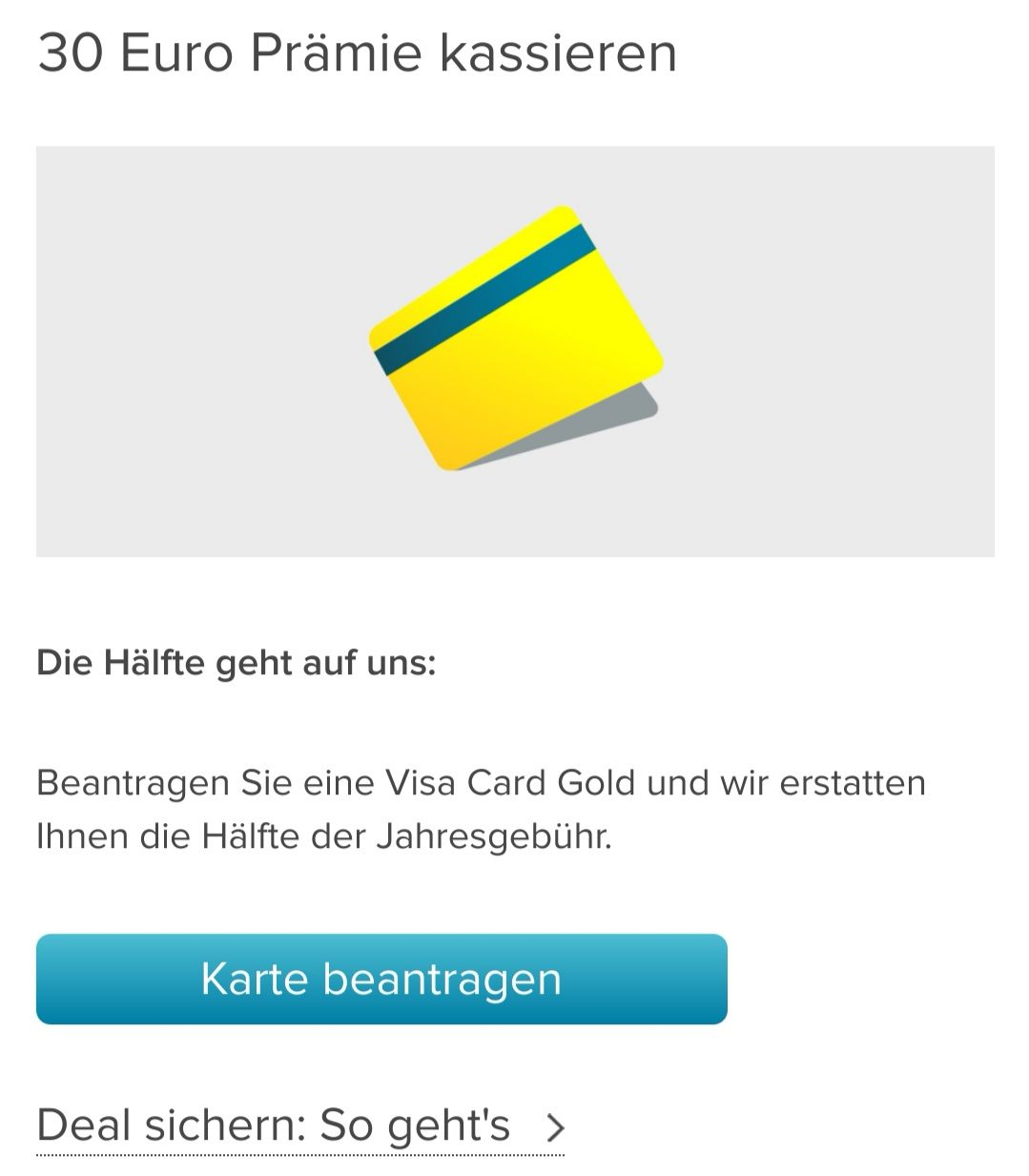 30 Cashback Visa Karte Gold Consorsbank Inkl Handyschutzbrief Mydealz De