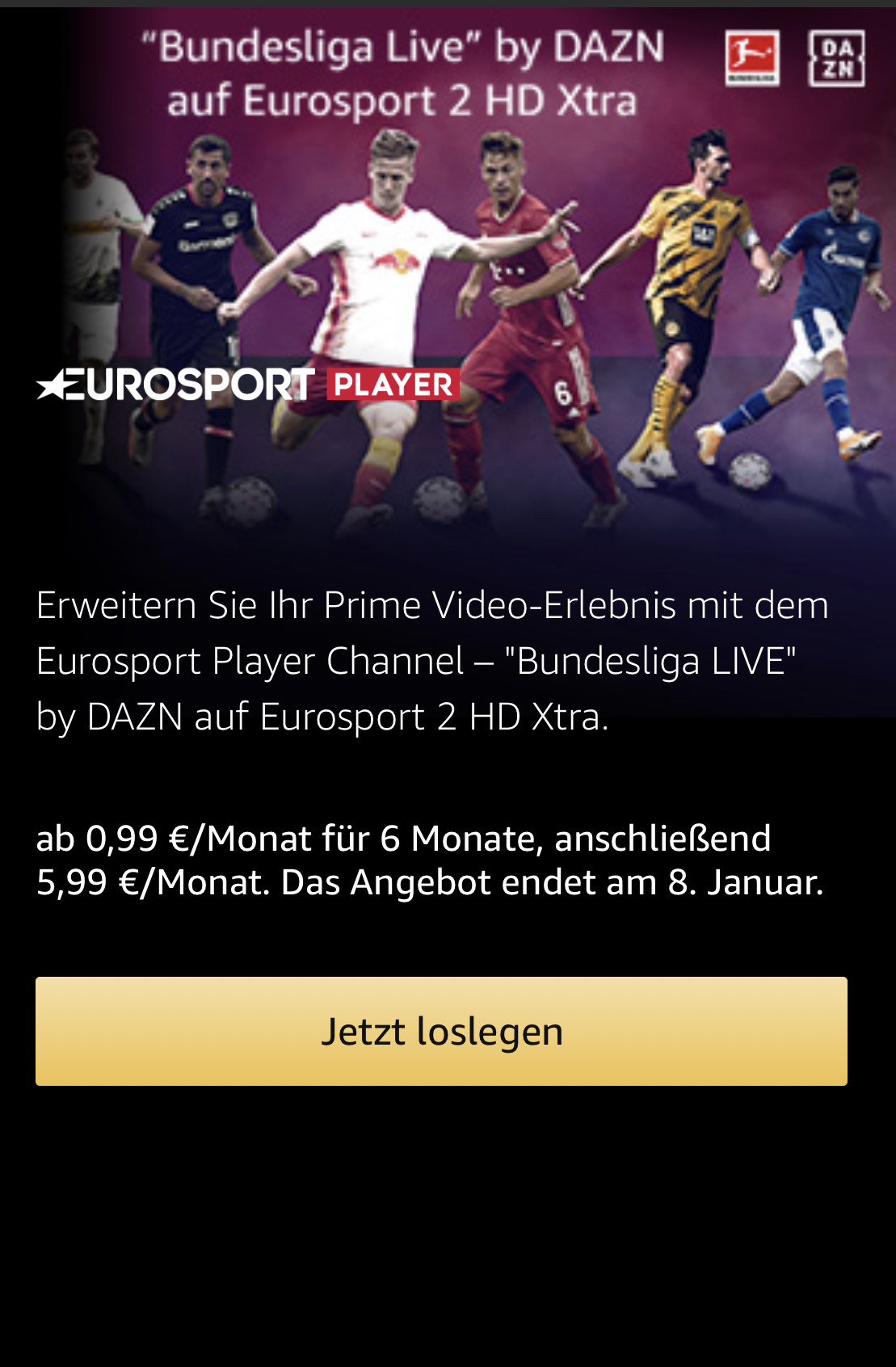 Amazon Eurosport Player Channel Bundesliga Live By Dazn Auf Eurosport 2 Hd Xtra Mydealz De