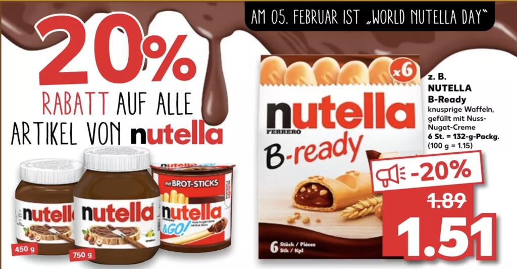 Spannende Nutella Angebot Diese Woche Ebenbild