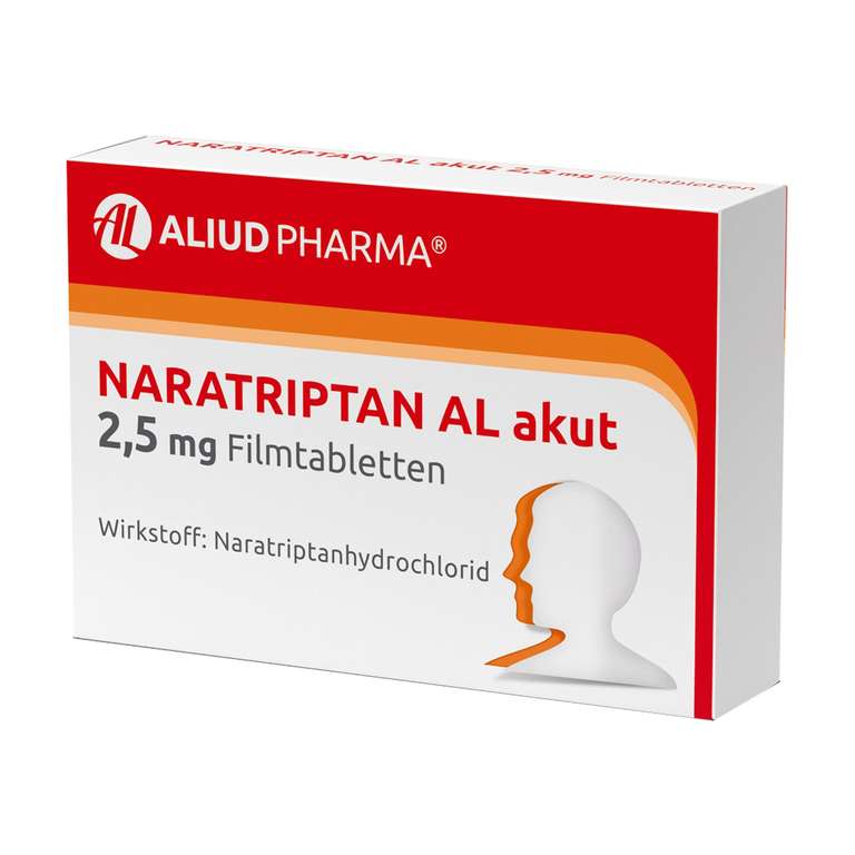 [Tiefpreis/mycarePlus] Naratriptan AL Akut 2,5 mg Filmtabletten, 2 St