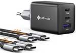 [Prime] NOVOO 67W USB C Ladegerät - GaN III - 1x USB-A / 2x USB-C, inkl. 2x 100W USB-C Kabel (1x1m + 1x1,5m) [Mbest EU]