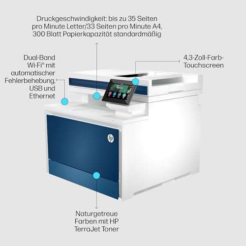 HP Color LaserJet Pro MFP 4302fdw Multifunktions-Farblaserdrucker