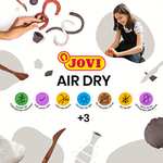 [Prime] Jovi Air Dry Modelliermasse, gebrauchsfertig, lufttrocknend, auf Basis von Feuchtton, 250 g in grau